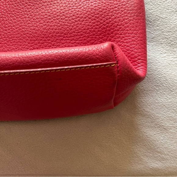 Dooney and Bourke pink pebble leather with a camel colored smooth leather strap - Picture 5 of 15